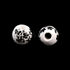 Handmade Printed Porcelain Beads X1-PORC-Q201-6mm-5-4