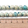 Natural Dyed Marble Beads Strands G-P593-8mm-04-5