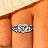 Alloy Rhinestone Plain Band Rings PW-WG28CFB-01-4