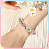 50Pcs 5 Styles Printed Opaque Acrylic Beads MACR-SC0002-38-5