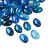 Dyed Oval Natural Blue Agate Cabochons G-K020-18x13mm-08-1
