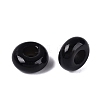 Natural Obsidian European Beads G-Q602-04M-2