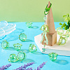 30Pcs UV Plating Acrylic Bead Caps PACR-TA0001-17E-8