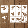 9Pcs 9 Styles PET Hollow Out Drawing Painting Stencils Sets DIY-WH0383-0082-2