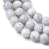 Natural Blue Lace Agate Beads Strands G-G346-A01-6mm-4