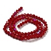 Opaque Solid Color Electroplate Glass Beads Strands EGLA-A039-P4mm-L01-2