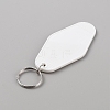 Plastic Blank Motel Keychain KEYC-WH0034-35G-2
