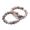 Natural Zebra Jasper Bead Stretch Bracelets BJEW-K212-A-035-2