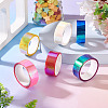 6Rolls 6 Colors PET Decorative Tape OFST-TA0001-07-6