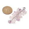 Natural Rose Quartz & Amethyst Chip Beaded Pendant Decorations HJEW-JM01234-01-2