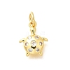 Brass Micro Pave Cubic Zirconia Pendants KK-Q040-02J-G-1