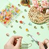 90Pcs 9 Colors Acrylic Pendants OACR-CJ0002-58-5