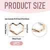 6Pcs Heart Alloy Spring Gate Rings FIND-TA0011-14A-4