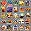 50Pcs Desert PET Waterproof Stickers PW-WG5D20E-01-5