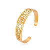 Witch Knot Hollow Out 304 Stainless Steel Cuff Bangles for Women FS-WG44EC4-02-1