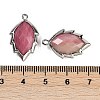 Natural & Synthetic Mixed Gemstone Faceted Leaf Pendants G-I375-04P-4