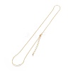 Brass Round Snake Chain Necklaces Making MAK-L025-02G-2