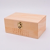 Rectangle Unfinished Wooden Box OBOX-WH0005-05-1