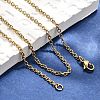 304 Stainless Steel Cable Chain Necklace Making STAS-P045-01G-A-3