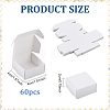 60Pcs Foldable Square Paper Storage Gift Boxes CON-PH0003-63B-2