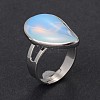 Adjustable Opalite Brass Rings RJEW-N024-02I-2