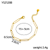 304 Stainless Steel Paperclip Chains Bracelets STAS-OY016-99G-2