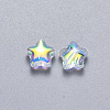 Transparent Spray Painted Glass Beads LS-GLAA-R211-04-G05-2