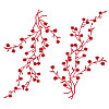 Plum Blossom Shape Appliques PATC-WH0007-11E-1