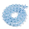 Natural Dyed White Jade Beads Strands G-H057-A22-01-3