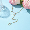 Brass Heart Pendant Necklaces NJEW-JN04838-2
