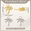 4Pcs 2 Colors Brass Micro Pave Cubic Zirconia Pendants ZIRC-LP0001-57-2