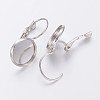 Brass Leverback Earring Findings X-KK-H023-N-NF-2