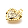 Brass Micro Pave Cubic Zirconia Pendants KK-G519-17G-2