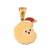 Christmas Theme 304 Stainless Steel Pendants STAS-R007-01C-G-1