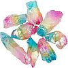 Electroplated Rough Raw Natural Quartz Beads G-NB0003-56-1