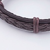 Adjustable Unisex Cowhide Cord Bracelets BJEW-F300-07B-2