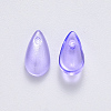 Transparent Spray Painted Glass Charms GLAA-R211-07-C02-2