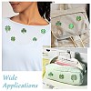20Pcs 5 Styles Saint Patrick's Day Clover Alloy Enamel Lapel Pin Back Brooches for Backpack Clothes JEWB-CJ0003-65-7