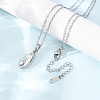 304 Stainless Steel Pendant Cable Chain Necklaces for Men Women NJEW-K308-03A-P-3
