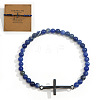 Cross Beaded Bracelet with Sodalite for Men JT7568-9-1