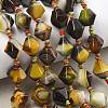 Natural Banded Agate/Striped Beads Strands G-A306-C02-01-1