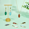 8Pcs 8 Styles Opalite & Synthetic Malachite & Turquoise & Goldstone G-PH0003-45-4
