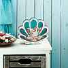 Shell Shape Wooden Jewelry Display Cases with Visible Window ODIS-SP0001-14A-7