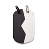 Ion Plating(IP) Blank 304 Stainless Steel Split Pendants STAS-D188-01EBP-3