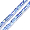 Electroplate Glass Chevron Beads Strands GLAA-Q101-02A-AB03-1