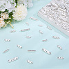 120Pcs 4 Styles Alloy Crystal Rhinestone Spacer Bars FIND-ME0004-07S-4