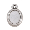 304 Stainless Steel Pendant Cabochon Settings STAS-D264-08D-P-1