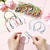 60Pcs 12 Colors Adjustable Waxed Polyester Cord Bracelet Making AJEW-CJ00011-5