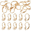 10Pcs Brass Micro Pave Clear Cubic Zirconia Leverback Earring Findings KK-TADJ0001-20B-1
