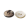 Natural Akoya Shell Buttons BUTT-WH0015-64A-2